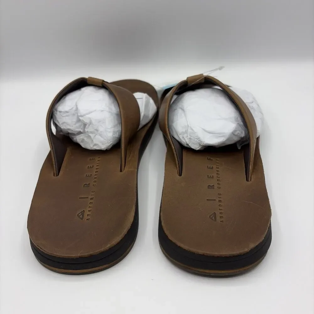 Reef Ojai Classic Slim Thong Sandals Men’s US Size 7 EU 39 Dark Brown CJ6246 NWT
